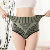 Stylish Lace Hipster Underwear for Women Soft Breathable and Seamless with High Elastic Waist and Green Color