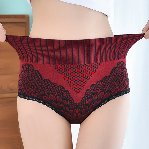 Stylish Lace Hipster Underwear Comfortable Breathable Seamless. High Elastic Waist Perfect for Casual Occasions Red Nylon Material. Exclusive for Women