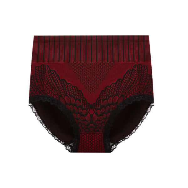 Stylish Lace Hipster Underwear Comfortable Breathable Seamless. High Elastic Waist Perfect for Casual Occasions Red Nylon Material. Exclusive for Women