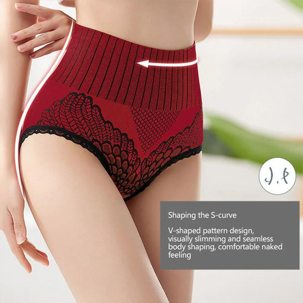 Stylish Lace Hipster Underwear Comfortable Breathable Seamless. High Elastic Waist Perfect for Casual Occasions Red Nylon Material. Exclusive for Women