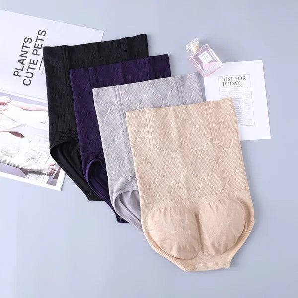 Flawless Silhouette High Waist Tummy Control Body Shaper Slimming Corset for Women Elastic Fit Black Spandex &amp; Nylon Lingerie
