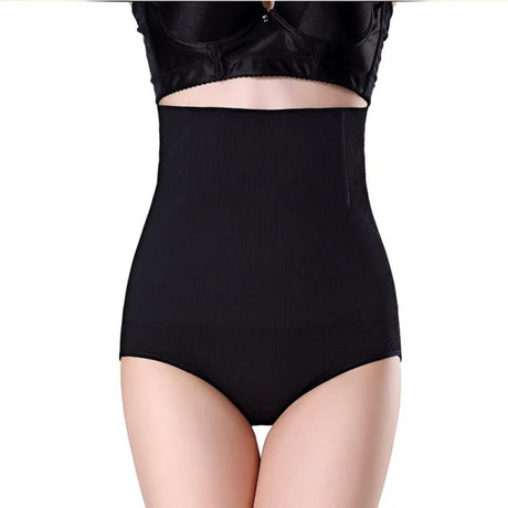 Flawless Silhouette High Waist Tummy Control Body Shaper Slimming Corset for Women Elastic Fit Black Spandex &amp; Nylon Lingerie