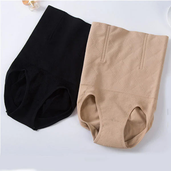 Flawless Silhouette High Waist Tummy Control Body Shaper Slimming Corset for Women Elastic Fit Black Spandex &amp; Nylon Lingerie