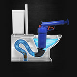 Toilet Plunger Kitchen Sink Sewer Dredge Tools High-Pressure Air Drain Pump Gun House Hold Pipe Dredge Drainer Cleaning Tool With 4 Suckers For Kitchen Bathtub Shower