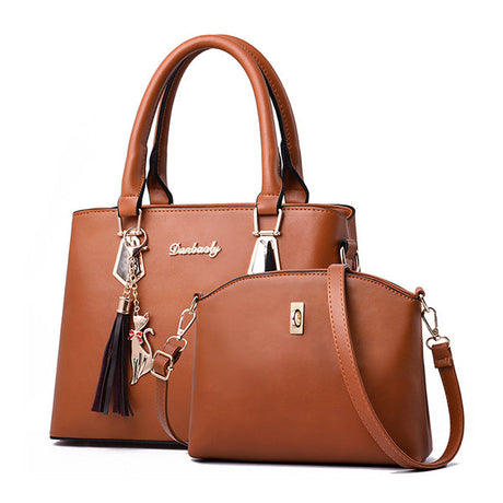 2 Pcs Double Size Valentine Handbags - Brown