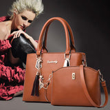 2 Pcs Double Size Valentine Handbags - Brown