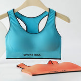 Two Pieces Strap Shoulder Padded Bra Sportswear Blouse With Elastic Underwear For Yoga Exercise Running Gym Stylish Print Body Fitted Summer Wear Outdoor Inner Wear 2 Pcs Set