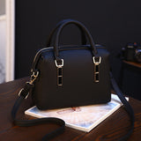 Floral Embroidered Design PU Leather Handbags - Black - Shop N Save