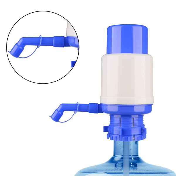 Manual Easy Drinking Water Bottle Hand Press Pump - Blue - Shop N Save