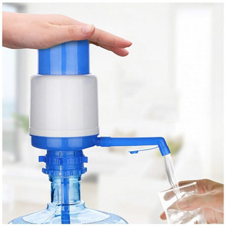 Manual Easy Drinking Water Bottle Hand Press Pump - Blue - Shop N Save