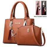 2 Pcs Double Size Valentine Handbags - Brown