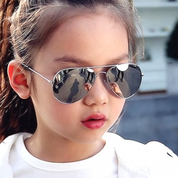 Childrens Fashion Sun Protection Sunglasses - Silver - Shop N Save