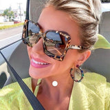 Ladies Retro Wild Gradient Sunglasses - Black - Shop N Save