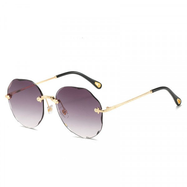 Girls Rimless Fashion Gradient Sunglasses - Gray - Shop N Save