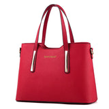 Two Pieces PU Leather Formal Bag Set - Black