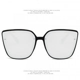 Unisex Oversize Frame Wild Sunglasses - Black Silver - Shop N Save