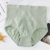 Women High Waisted Cotton Underwear - Green