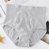Women High Waisted Cotton Underwear - Gray