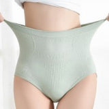 Women High Waisted Cotton Underwear - Gray