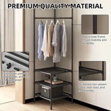 4 Tier Metal Wardrobe Hanging Corner Rack