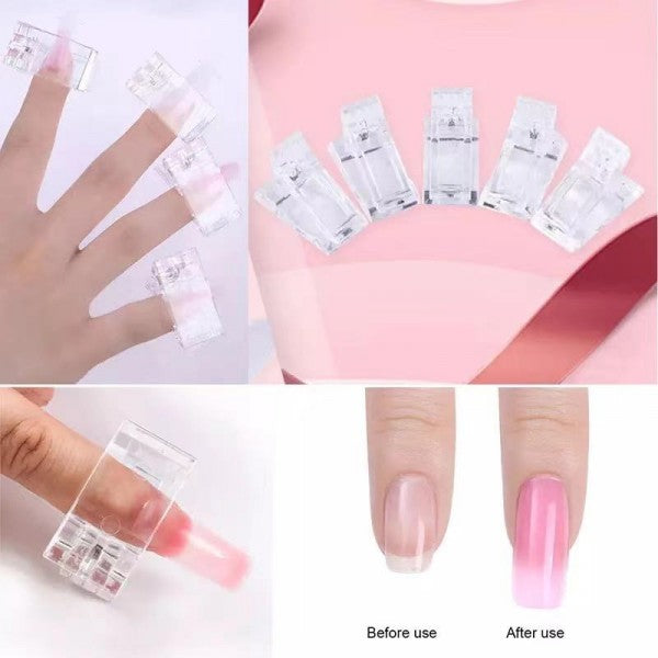 1 Piece Nail Crystal Anchor Clip - Transparent