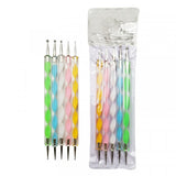 Double Headed Diamond Pen 5 Pieces Set Nail Tool - Multi Color - Shop N Save
