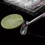 1 Box Of 100 Pcs Crystal Extension Nails - Transparent