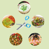 Stainless Steel Multifunction 5 Layers Vegetable Scissor - Blue