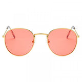 Retro Color Film Round Frame Sunglasses - Yellow