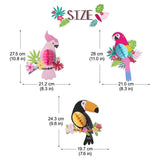 3 Pieces Paper Honeycomb Decoration Hanging Parrots