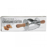 Wooden Handle Roller Slices Cake Bread Cutter - Silver - Shop N Save
