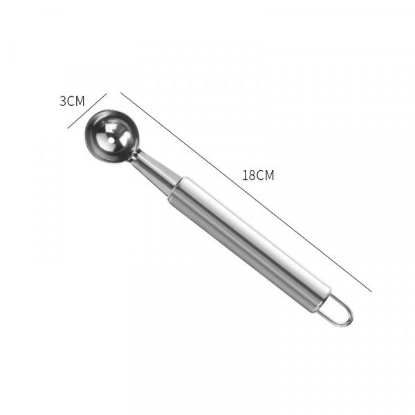 High Quality Stainless Steel Fruit Scoop - Silver