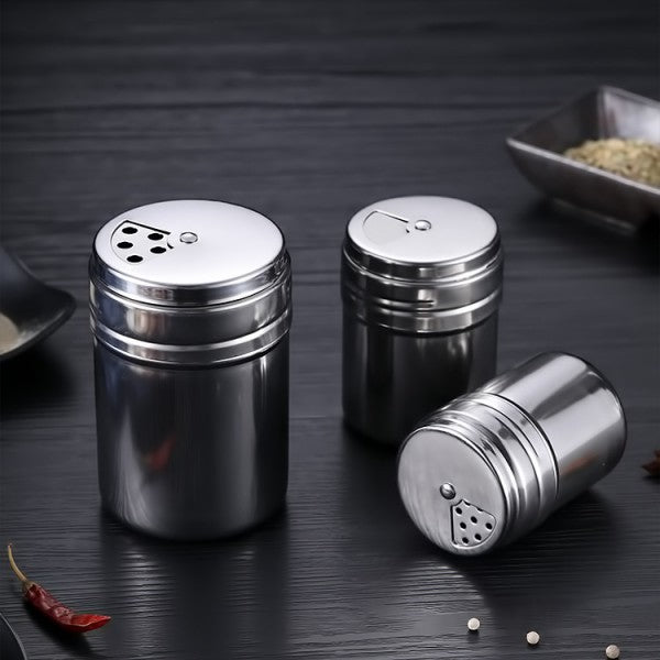 Spice Jars Empty Square Shaker Lids - Silver - Shop N Save