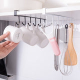 Cabinet Wardrobe Hanging Frame 6 Row Hook - Black - Much My
