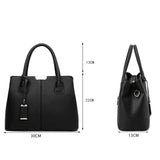 Large Capacity Solid Color Popular Handbag - Wine Red - Shop N Save