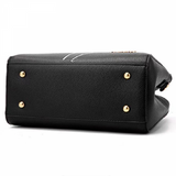 Ladies High Quality Flower Embroidered Handbag - Black - Shop N Save