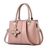 Ladies Floral Decoration Hight Fashion Handbag - Pink