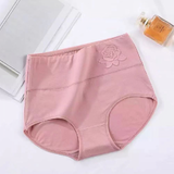 Soft Embossed Rose Cotton Ladies Underwear - Pink