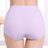 Soft Embossed Rose Cotton Ladies Underwear - Light Purple