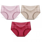 Cotton Mid Waist Fashion Ladies Panties - Gray