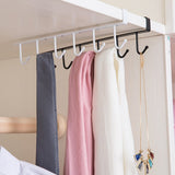 Cabinet Wardrobe Hanging Frame 6 Row Hook - White - Much My