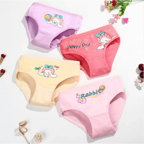 4 Pieces Children Cartoon Cute Underwear Panties - Multi Color