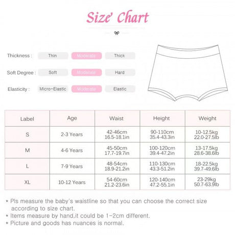 4 Pieces Children Cartoon Cute Underwear Panties - Multi Color