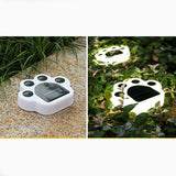 2 Piece Paws Design Solar Charge Home Garden Decoration Light
