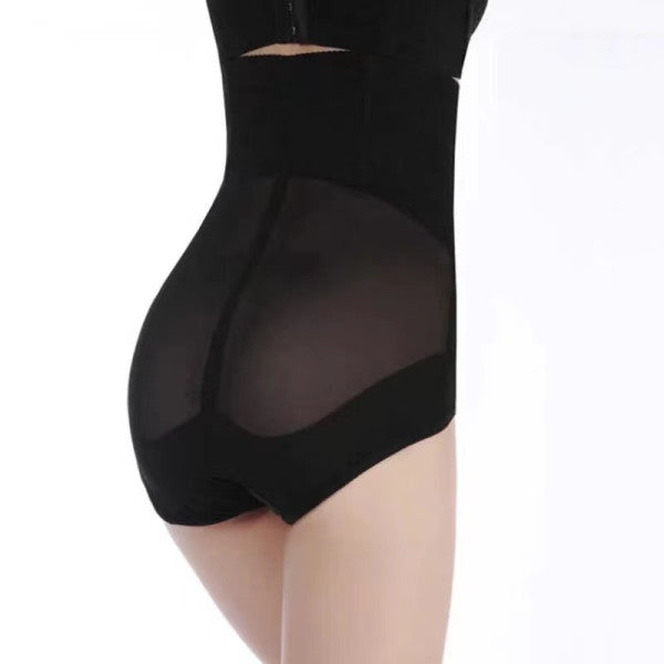 High Waist Seamless Cross Body Shaping Underwear - Black