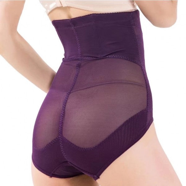 High Waist Seamless Cross Body Shaping Underwear - Purple