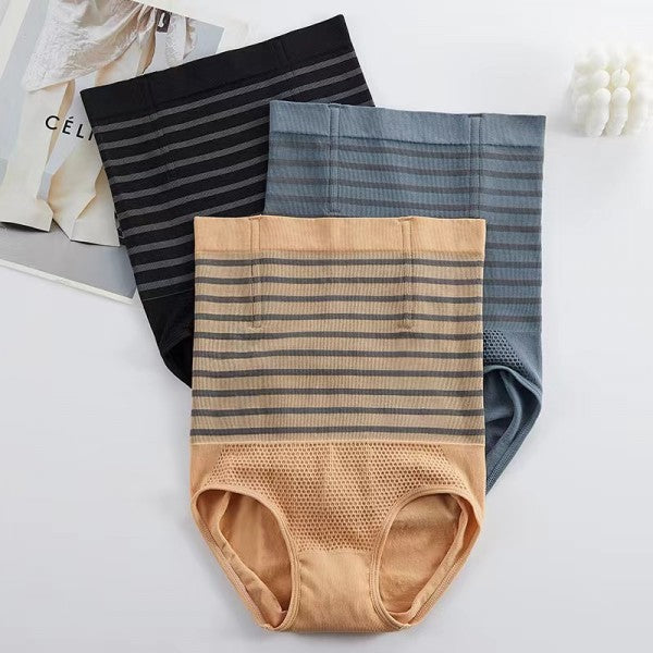 Ladies High Waist Flat Belly Seamless Slimming Shapewear - Blue