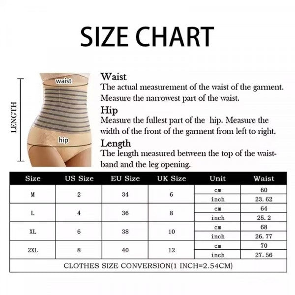 Ladies High Waist Flat Belly Seamless Slimming Shapewear - Blue