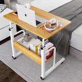 Folding Home Double Layer Adjustable Computer Laptop Desk Table