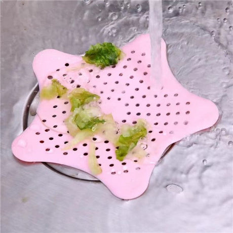 Kitchen Bathroom Sink Drain Filter Strainer Hair Catcher - Pink - Shop N Save